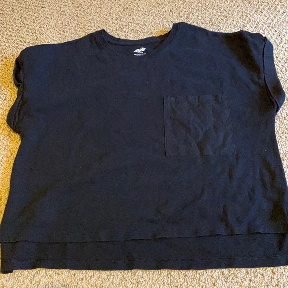 Black exercise shirt